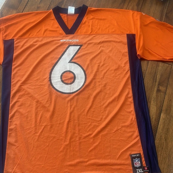 NFL Denver Broncos Cutler 6 Football Jersey Orange V-Neck #6 Size 2XL - Picture 1 of 16
